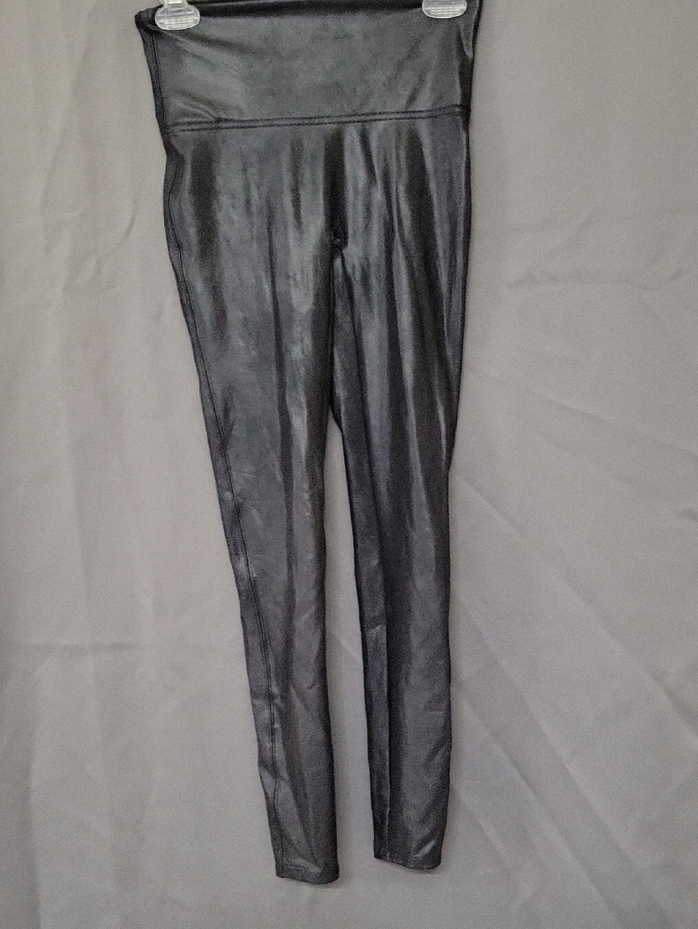 SPANX Black High-Rise Faux-Leather Leggings